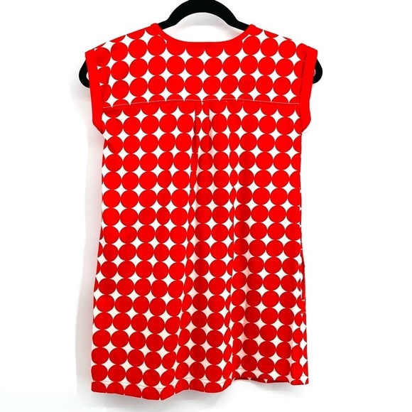 HANNA ANDERSSON Girls Red Polka Dot Pocket Shift Dress Size 8 - Picture 2 of 7
